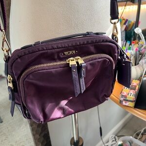 Tumi Dark Purple Crossbody Bag